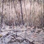 Snowy Forest 16 x 20 Acrylic on Canvas